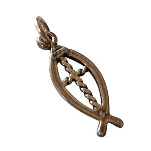 Christian Faith Fish Pendant Womens Unisex Men Sterling Silver Jewelry Religious